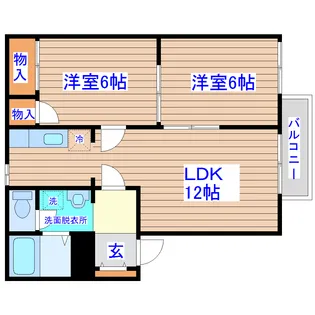 ガーデンビレッジB【2階】の間取り