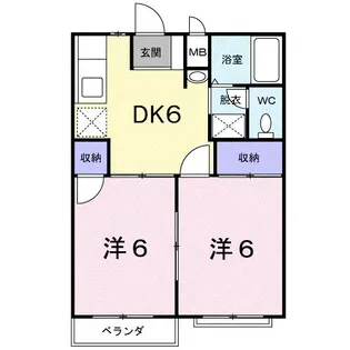 グリーンハイツクドウB【2階】の間取り