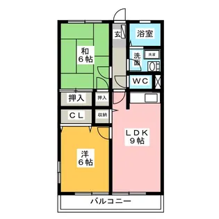 YSタウンB棟【2階】の間取り