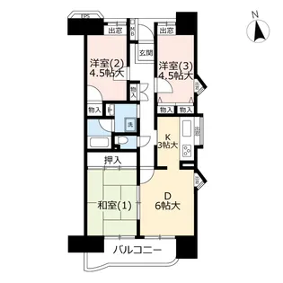 URコンフォール上倉田【6階】の間取り
