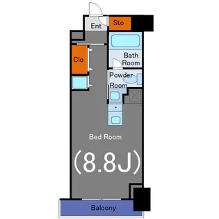 パークルージュ赤坂檜町【7階】の間取り