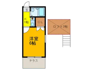 アイリス野崎【1階】の間取り