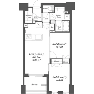 プライマル練馬豊島園【3階】の間取り