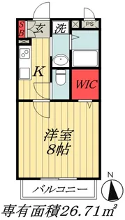 ルポゼ東中山【1階】の間取り