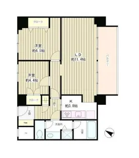 リバー&タワー【4階】の間取り