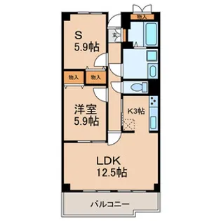グランシャリオ【4階】の間取り