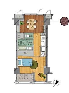 JP noie 横浜平沼【9階】の間取り