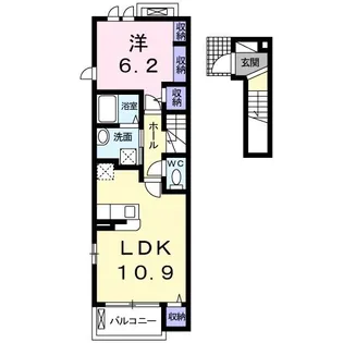 ポルト ボヌール【2階】の間取り