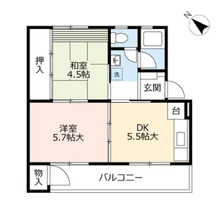UR徳力【4階】の間取り