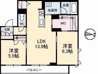 HIRA TERRACE【2階】の間取り