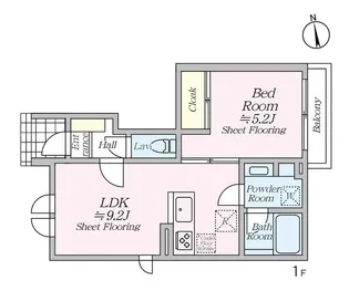 オルキデ蘆花公園弐番館【1階】の間取り