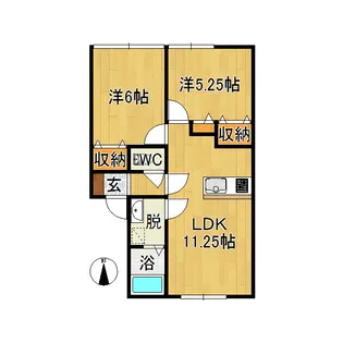 ピュアハウス山王 A棟【1階】の間取り