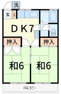 第三シルクハイツ【2階】の間取り