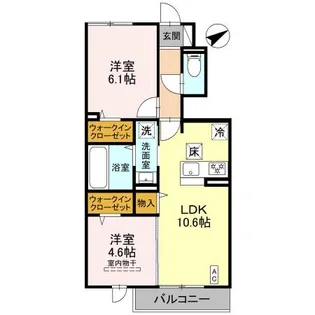 アルコバレーノX【1階】の間取り