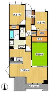 コープ野村水前寺公園【9階】の間取り