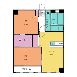 長瀬ビル【5階】の間取り