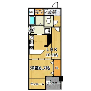 COCO MARINI【5階】の間取り