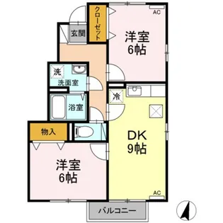 エスポワールえなみ C棟【1階】の間取り