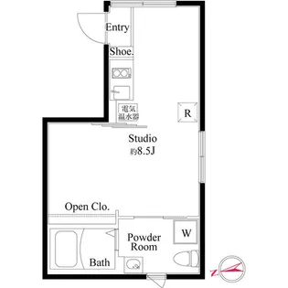 アンベリール御徒町【3階】の間取り