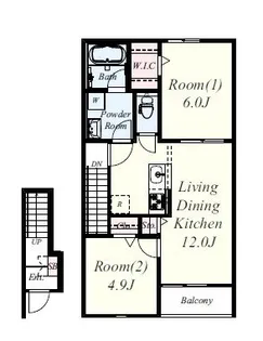 フェリーチェ鶴見【2階】の間取り