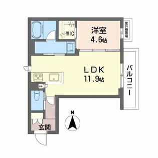 ユーグレイス東島田【4階】の間取り