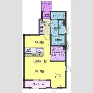 パルテ O館・W館【1階】の間取り