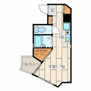 エスポアールカヤギヤ8【7階】の間取り