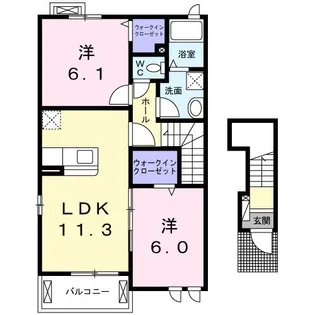 サプリーム I番館【2階】の間取り