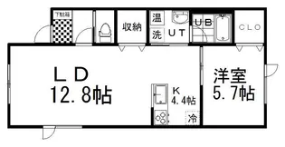 ソレイユ弥生II【1階】の間取り