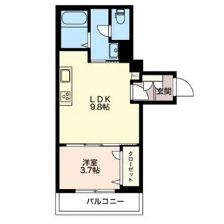 コンフォルト安田町【1階】の間取り