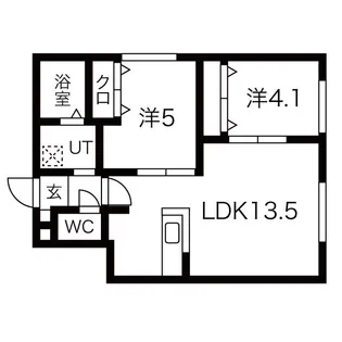 シティレジデンス本郷通【2階】の間取り