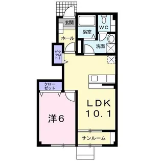 パストラルタウンA【1階】の間取り