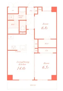 ベルヴィル川崎田町【2階】の間取り