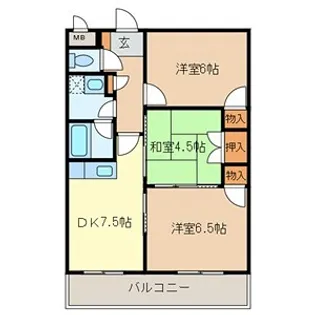 アメジスト東川口【3階】の間取り