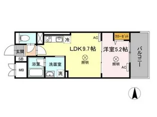 TWIN TOWERS AZUKI【2階】の間取り