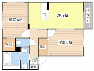 サンガーデン城東A棟【2階】の間取り