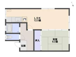 シティハイムやよい【1階】の間取り