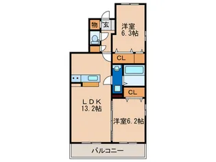 ステラ感田【3階】の間取り