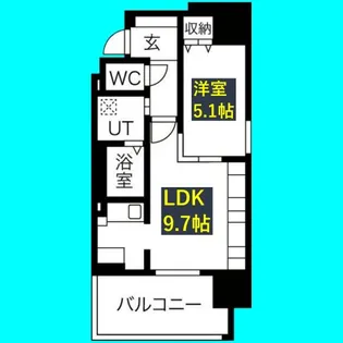 ルシェット白川公園【10階】の間取り