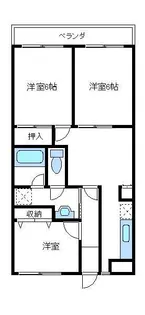 コーポ山中第1【2階】の間取り
