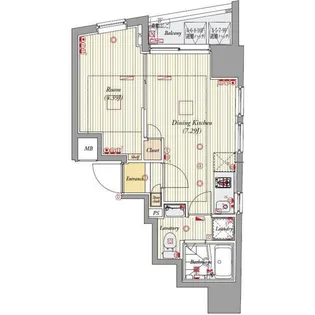 ビバリーホームズ板橋本町【9階】の間取り