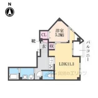 アーカンシェル東寝屋川【5階】の間取り
