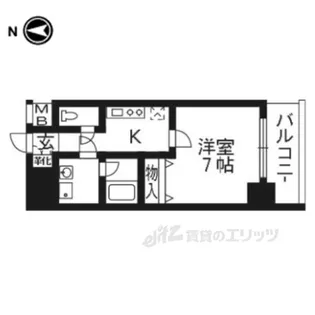 アスヴェル京都外大前【7階】の間取り