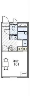 レオパレスファミーユ上並榎【1階】の間取り