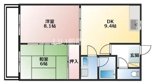 アベニュー布瀬【1階】の間取り