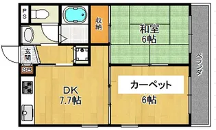 武庫之荘北アイビーコート【3階】の間取り