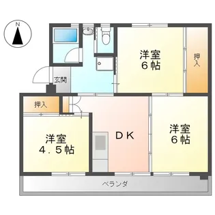 ビレッジハウス桑折2号棟【2階】の間取り
