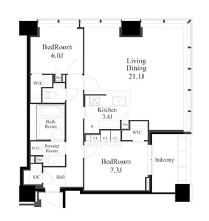 白金ザ スカイ EAST【37階】の間取り