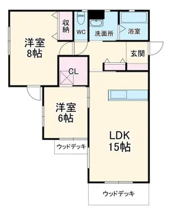 シェ・モア・ドーヴィル【1階】の間取り