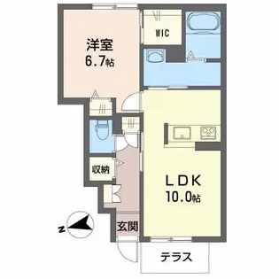 シャーメゾンリアンジュ【1階】の間取り